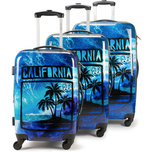 Maui hard case luggage set 3pc exp. 30-27-22 blue - black