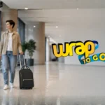 Persona desplazando una maleta con ruedas tipo rolling suitcase en un aeropuerto moderno con total comodidad.
